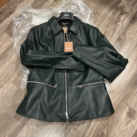 🔥🔥BOSS Salomea Leather Jacket - Picture 13 of 16